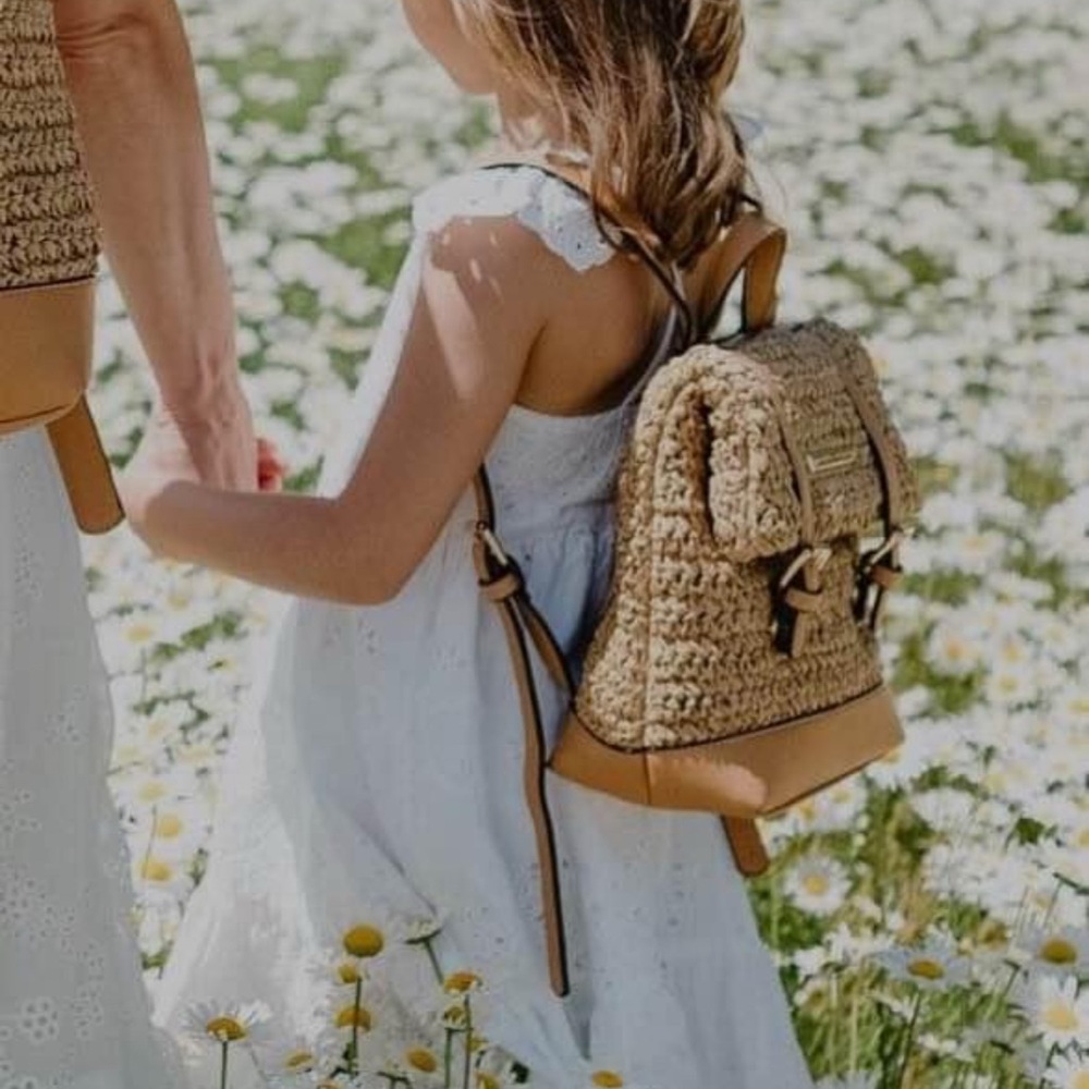BNIP Beachcomber Mini Woven Backpack By Poppy and Peonies - Picture 4 of 9